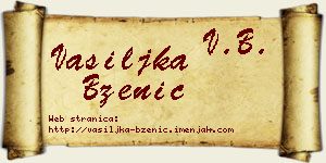 Vasiljka Bzenić vizit kartica